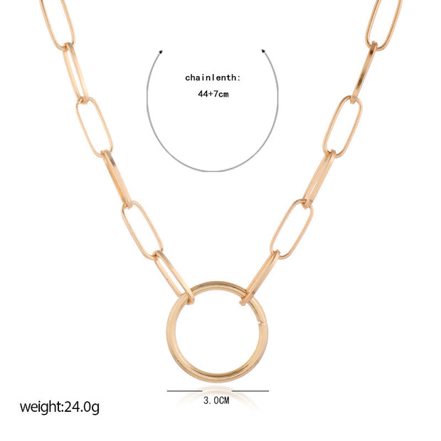 Korean Style Chain Necklace European And American Punk