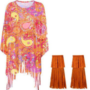 Tie Dye Cloak Costume Halloween Party Clothing Suit