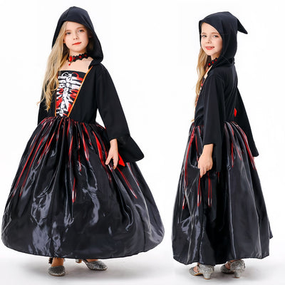 Halloween Children's Cos Witch Skull Clothing