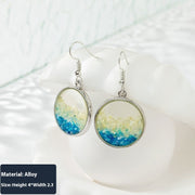 Instagram Mesh Red Style Design Sense HAILANG Earrings Female Fashion Special-interest Round Glass