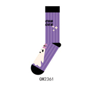 Halloween Man And Woman Cartoon Four Seasons Tube Socks