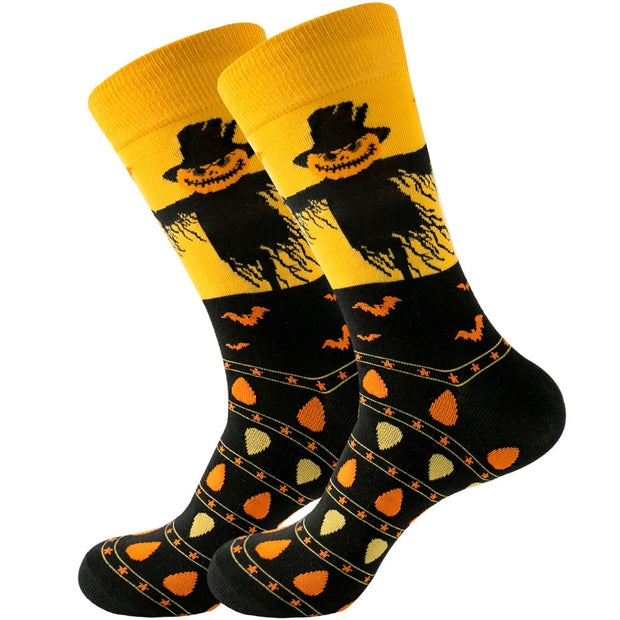 Women's Halloween Skull Alien Print Socks