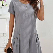 Best Selling Women's Clothes Summer Zipper Collar Dress