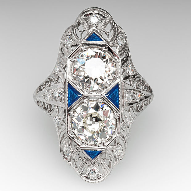 Classic Luxury Ring Female Geometric Inlaid Zircon Ring