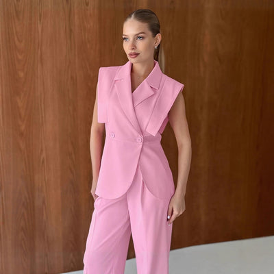 Women's Two-piece Suit Vest Pants