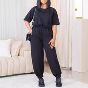 European And American Leisure Loose Fashion Ladies Two-piece Set