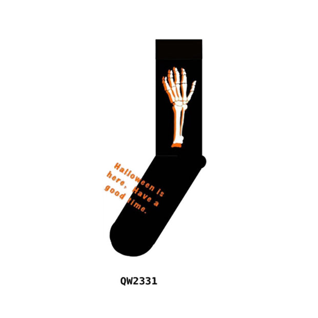 Halloween Cartoon Men's And Women's Mid-calf Socks