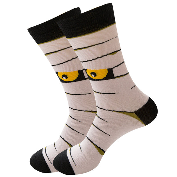Women's Halloween Skull Alien Print Socks