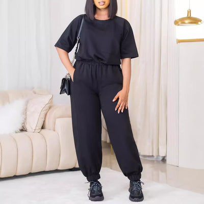 European And American Leisure Loose Fashion Ladies Two-piece Set