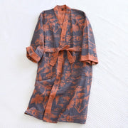 Cotton Gauze Jacquard Home Wear All Cotton Loose Women Bathrobe