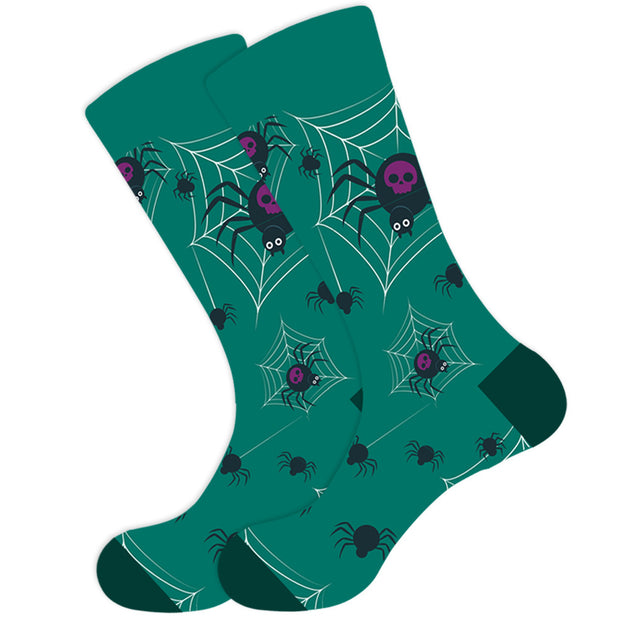 Women's Halloween Skull Alien Print Socks