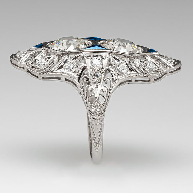 Classic Luxury Ring Female Geometric Inlaid Zircon Ring