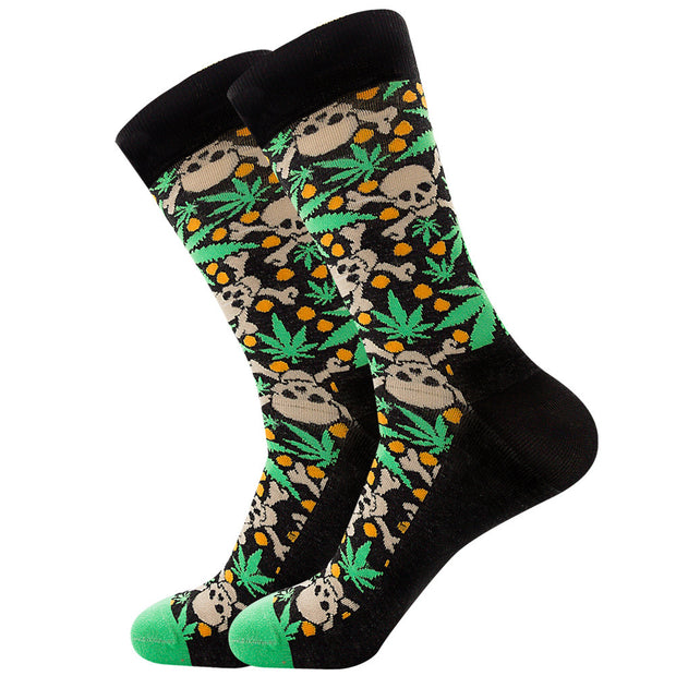 Women's Halloween Skull Alien Print Socks