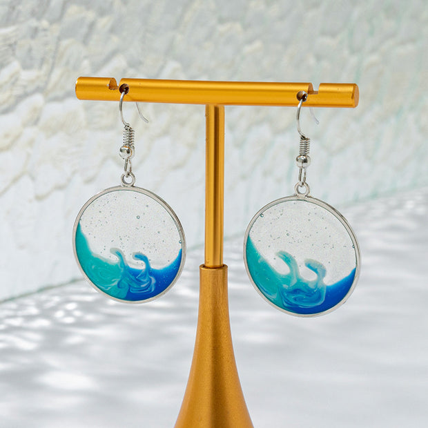 Instagram Mesh Red Style Design Sense HAILANG Earrings Female Fashion Special-interest Round Glass