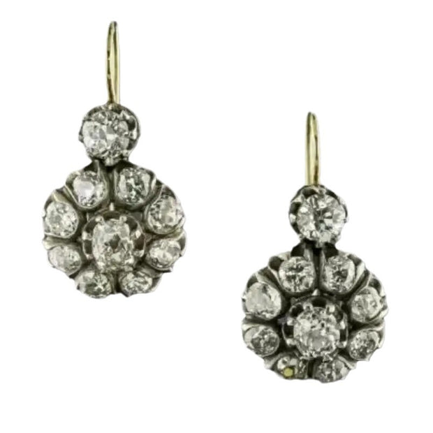 Diamond Flower Earrings Unique Creative Simple