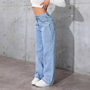 Women's Printed Jeans Summer Loose Trendy
