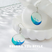 Instagram Mesh Red Style Design Sense HAILANG Earrings Female Fashion Special-interest Round Glass