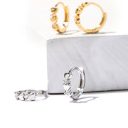 Love Heart Zircon Earrings Cold Wind Round Small Ear Ring