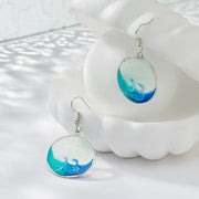 Instagram Mesh Red Style Design Sense HAILANG Earrings Female Fashion Special-interest Round Glass
