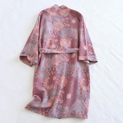Cotton Gauze Jacquard Home Wear All Cotton Loose Women Bathrobe