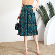 Women's Pants High Waist Wide Leg Pants Polka Dot Floral Half-length