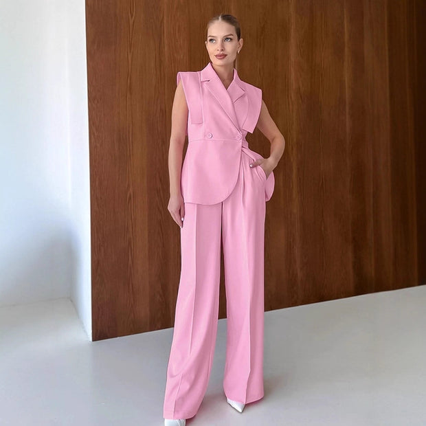 Women's Two-piece Suit Vest Pants