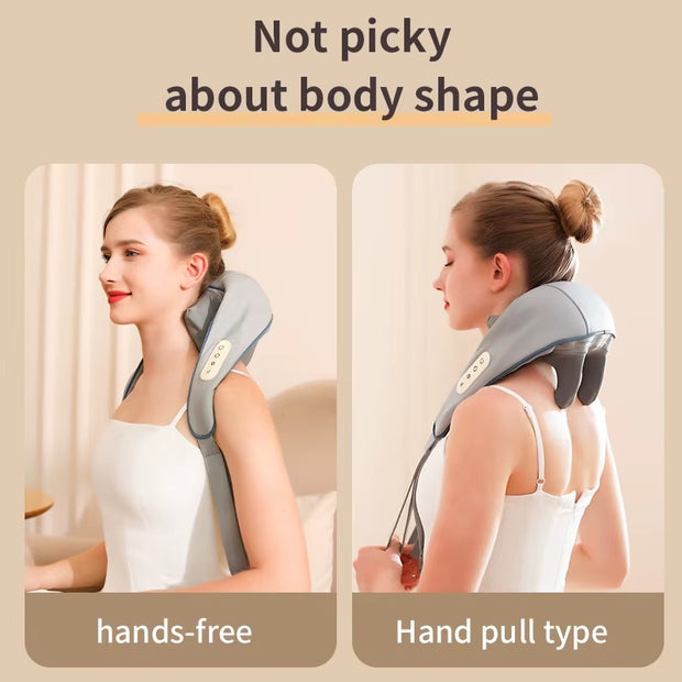 Electric Shiatsu Neck And Shoulder Massager Pillow Gift Idea For Men & Women Portable Neck Massage Pillow