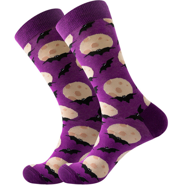 Women's Halloween Skull Alien Print Socks