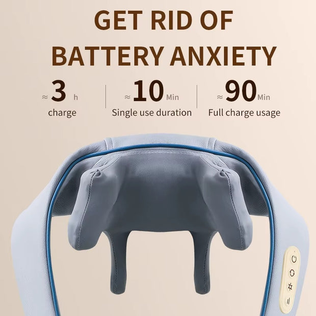 Electric Shiatsu Neck And Shoulder Massager Pillow Gift Idea For Men & Women Portable Neck Massage Pillow