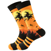 Women's Halloween Skull Alien Print Socks