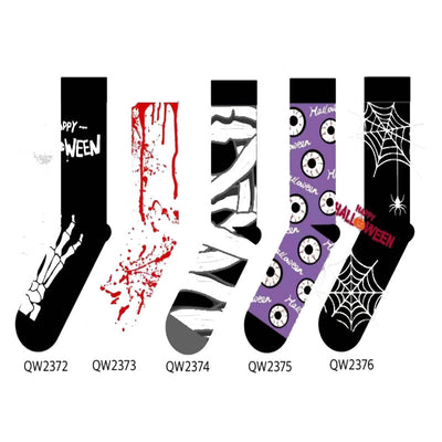 Halloween Cartoon Men's And Women's Mid-calf Socks