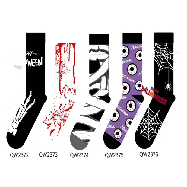 Halloween Cartoon Men's And Women's Mid-calf Socks