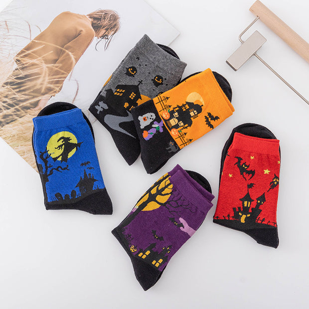 Women's Fashion Jacquard Halloween Warm Socks